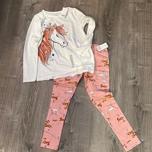 Brand New!! Carter’s Horse print too with leggings.